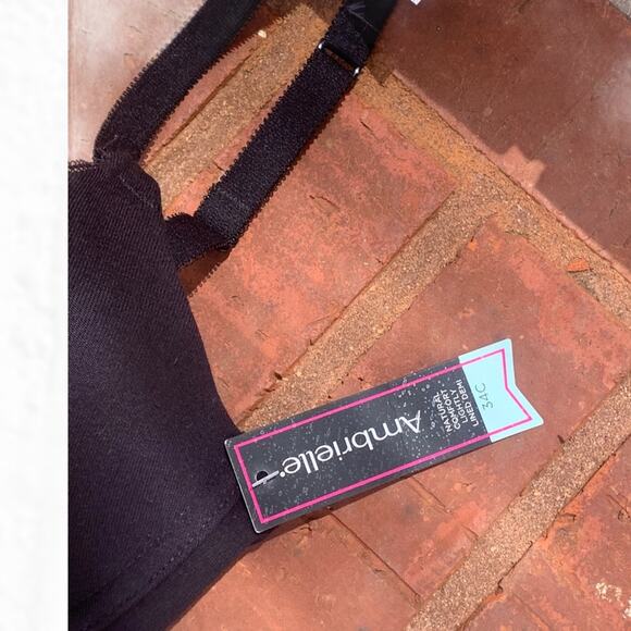 NWT Ambrielle Black Natural Comfort Demi Bra 34C - Picture 2 of 3